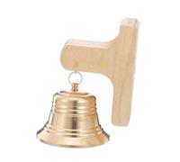 NUOBESTY Magnetic Wooden Doorbell Wind Chime with Bell Natural Wood and Brass Shopkeepers Bell for Home Office Garden Entrance Quick Magnetic Mounting