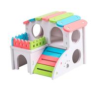 NUOBESTY Maison Bois pour Hamster Abri de Cachette pour Petits Animaux Maison de Refuge pour Animaux de Compagnie