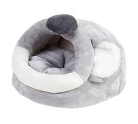 NUOBESTY Maison du Hamster Chaude en Flanelle, Petit Nid Fermé Intérieur | Coussin en Coton Pp, Design Kawaii et Créatif, pour Hérissons et Gerbilles, Façade Basse