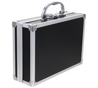NUOBESTY Mallette Verrouillable en Alliage D’Aluminium 23X16X7 CM Boîte à Outils Portable Noire Multifonctionnelle Étui de Transport Rigide Poignée Renforcée pour Rangement et Protection