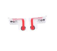 NUOBESTY Manette de Jeu Mobile avec Boutons Déclencheurs Mn pour Smartphone Améliorez Votre Précision et Vitesse de Design Transparent pour Jeux de Blanc et Rouge