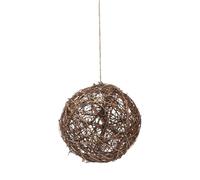 NUOBESTY Mangeoire à Oiseaux Sauvages en Rotin Naturel 20 Cm Diamètre, Boule de Nidification Suspendue pour Jardin, Matériaux de Nidification D’extérieur pour Colibris et Petits Oiseaux