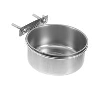 NUOBESTY Mangeoire pour Oiseaux en Acier Inoxydable, Bol Alimentation Moyen Diamètre 12 Cm, Distributeur De Nourriture Et Gobelet D’Eau pour Perruches, Calopsittes Et Perroquets en Cage