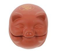 NUOBESTY Marmite en céramique en forme de cochon avec couvercle - Mini marmite en terre cuite - traditionnelle en céramique pour ragoûts, soupes de poulet, légumes, œufs, usage culinaire