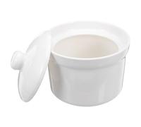 NUOBESTY Marmite en Porcelaine 4 Pouces Couvercle Bol Cuisson Résistant Chaleur pour Ragoûts et Soupes Usage Domestique la Cuisine