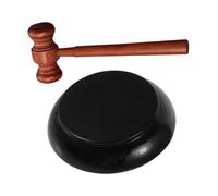 NUOBESTY Marteau de Juge Bois avec Base Accessoire de Jeu de Rôle pour Garçon Fille Outil Éducatif pour Cour de Justice et Jeu Enchères