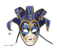 NUOBESTY Masque De Samouraï Masque De Costume De Bouffon Renaissance De Mascarade Pour Hommes Venise Vêtements Homme De Déguisement Vintage s Femme Palais L'or