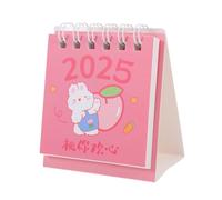 NUOBESTY Mini Calendrier De Bureau 2025 Motif Lapin Agenda Quotidien Calendrier De Bureau Sur Pied Décoration De Bureau À Domicile