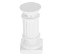 NUOBESTY Mini Colonne Romaine Décorative Blanche en Résine, Pilier Romain Miniature 1pc pour Décoration de Table, Ornement de Maison et Jardin, Sculpture Classique Adaptée aux Cérémonies