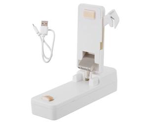 NUOBESTY Mini Machine à Sceller Portable en Plastique Blanc Magnétisme, Facile à Utiliser pour Réduire le Gaspillage Alimentaire Lors des Voyages