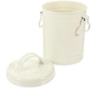 NUOBESTY Mini Poubelle de Bureau en Fer Blanc avec Couvercle Seau de Rangement Multifonction 1 Pièce Porte-Stylos et Organiseur de Papeterie Compact pour Bureau et Maquillage