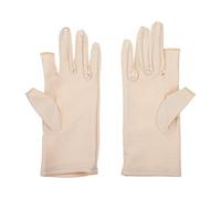 NUOBESTY Mitaines de Protection UV pour Manucure de Salon, Taille Courte, Anti-uv, Légères et Élastiques, pour Femme Conduite et Équitation, Couleur Chair, Accessoires Nail Art