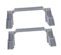 NUOBESTY Modèle de Passerelle Ferroviaire Miniature 1:87 en Abs 2 Pièces pour Décor de Table à Sable, Booster Créativité DIY et Extension Scène Interactive