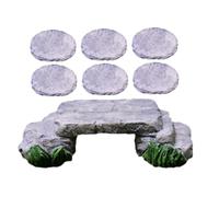 NUOBESTY Modèle de Pont à Bonsaï Miniature en Résine Pierre de Gué, Décor Créatif pour Jardin Outdoor, Usage Polyvalent Matériaux DIY Inclus