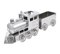 NUOBESTY Modèle de Train à Vapeur en Acier Inoxydable Wagon Décoration de Table Rétro Statue Décorative de Locomotive Ménagère Ornement Compact pour Bureau et Intérieur
