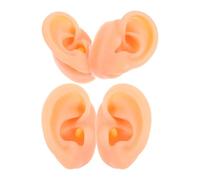 NUOBESTY Modèle d'Oreille en Silicone Souple et Flexible 2 Paires Réaliste pour Simulation de Piercing Présentation de Boucles d'Oreilles Formation et Usage Pédagogique