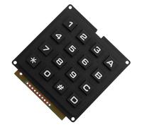 NUOBESTY Module Clavier à Microcontrôleur 4x4 16 Touches Industriel Tactile Compact pour Systèmes de Contrôle Industriel Clavier Matriciel Noir Flexible Ergonomique