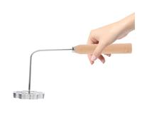 NUOBESTY Moule à Rosace pour Snacks Frits Alliage Aluminium avec Manche Bois Ergonomique Antirouille pour Cuisine Maison