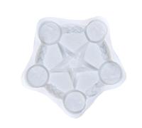 NUOBESTY Moule Silicone Bougeoir Étoile Pentagramme pour Bougies DIY Flexible Facile Démoulage Décorations Cérémonie Divination
