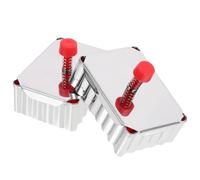 NUOBESTY Moules à Gâteaux Carrés en Acier Inoxydable 2 Pièces Moules à Pression 3D Ressort Démoulage Facile pour Cheesecakes Biscuits et Pâtisseries Usage Domestique Couleur Aléatoire