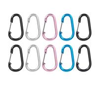 NUOBESTY Mousquetons Porte-Bouteille Portable et Léger en Alliage D'aluminium D'œuf 10pcs Couleur Aléatoire pour Randonnée, Paquet à Dos ou Moto