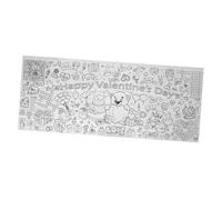 NUOBESTY Nappe à Colorier Géante Saint-Valentin pour Garçon Fille Décoration Murale Artistique Nappe Peinture Polyvalente pour Fête École Maison Activité Créative