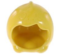 NUOBESTY Nid Frais pour Hamster en Céramique Jaune, Maison de Hamster Portable et Sûre, Design Créatif et Mignon pour Petits Animaux sur Table ou Autres Endroits