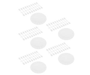 NUOBESTY Nuancier Rond Transparent Détachable pour Ongles - 5 Jeux de Présentoirs à Couleurs 20 Capsules Chacun - Outil de Manucure pour Entraînement et Présentation en Salon