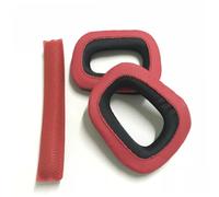 NUOBESTY Oreillettes de Remplacement et Coussinets de Tête Mousse pour Écouteurs Accessoires Confortables Similicuir Rouge