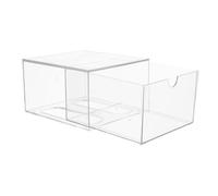 NUOBESTY Organisateur de Coiffeuse Empilable Transparent Grand Format en Acrylique, Tiroir Résistant aux Chocs pour Maquillage et Mouchoirs, Rangement Salle de Bain Compact