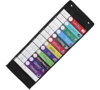 NUOBESTY Organisateur Mural avec Oxford Transparent Tableau de Poche pour Emploi du Quotidien Calendrier et Cartes de Planning Pochette Suspendue Robuste pour Bureau et Maison Noir