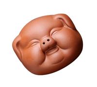 NUOBESTY Ornement Créatif Cochon Rouge Décoration Zen pour Maison et Cérémonie du Thé Accessoire Pratique et Cadeau Charmant pour Bureau et Salon