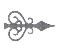 NUOBESTY Ornement de Clôture Extérieure en Fer Forgé 170 MM, Embouts de Poteaux en Fonte Style Cour Européenne, Accessoire pour Portillon de Jardin