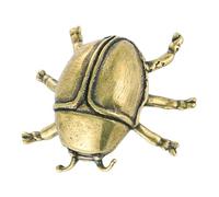 NUOBESTY Ornement Scarabée Vintage Laiton Petite Statuette Créative pour Décoration de Bureau Intérieur Accessoire de Table Compact et Élégant