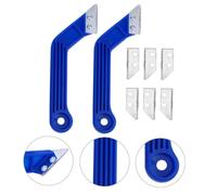 NUOBESTY Outil De Grattage Pour Joints De Carrelage Éliminateur De Joint Avec Poignée Antidérapante Racleur De Mortier Robuste Pour Sols Et Murs Kit De Lames Alliage