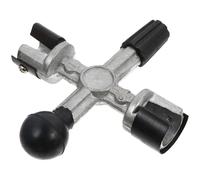 NUOBESTY Outil de Nettoyage des Bornes de Batterie Alésoir Conique à Six Branches Grattoir en Acier Pince de Nettoyage Positive et Négative Outil de Maintenance Automobile pour Contacts