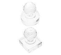 NUOBESTY Outil de Pressage Maquillage 2 Pièces - Tampon à Poudre Pressée Carré 9 Compartiments Tampon Rond 27 MM en Cristal - pour Réparation Palette Fards à Paupières Blush Sourcils et