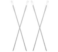 NUOBESTY Outils de Filetage à Ressort Évitent les Nœuds 4 Pièces en Acier Inoxydable Argenté pour Couture Professionnelle, Adaptés aux Tricots Denses et Ceintures en Denim