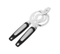 NUOBESTY Ouvre-Boîte Manuel Multifonction en Inox Noir, Outil Portable pour Bouteilles et Canettes, Accessoire Bar Cuisine et Soirées, Ouvre-Bouteille Simple et Ouvre-Canette Robuste