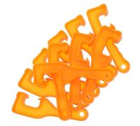 NUOBESTY Ouvre-Couvercle de Fût d'Huile et Seau de Peinture 10 Pièces en Plastique Orange Extracteur de Couvercle de Fût d'un Gallon Outil de Levage Polyvalent pour Usage Industriel et