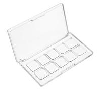 NUOBESTY Palette de Maquillage Transparente 18X18Mm 10 Compartiments Vides en Plastique Boîte Rangement Cosmétiques pour Fards à Paupières Rouges à Lèvres Blush Aquarelle -