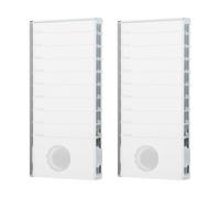 NUOBESTY Palette en Verre pour Extensions de Cils 2 Pièces Taille Moyenne 10 X 5 CM Support Transparent Marquage Clair Accessoire Professionnel pour Salon et Usage Domicile