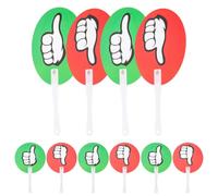 NUOBESTY Palettes De Vote Oui Non Réutilisables 24.50X15.00Cm Vert Et Rouge Double Face 20 Pièces En Plastique Pour Enseignants Et Élèves