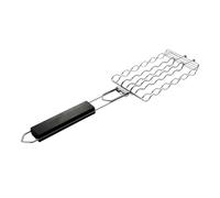 NUOBESTY Panier à Griller en Acier Inoxydable Facile à Nettoyer Forme Ondulée pour Barbecue Extérieur et Camping Activités Barbecue
