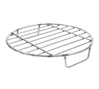 NUOBESTY Panier à Griller Rond en Acier Inoxydable avec Poignée, Multi-Usage pour Viandes et Côtes, pour Camping Cuisine Extérieure