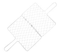 NUOBESTY Panier de Barbecue pour Poisson et Viande en Fer Poignée Argenté | Support Solide pour Pique-niques et Fête, Nettoyage Facile, Forte Capacité de Charge, pour Aliments et Steak
