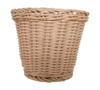 NUOBESTY Panier de rangement en osier - Panier à linge pour étagères en rotin - Plateau rond tressé pour table basse, salle de bain, beige