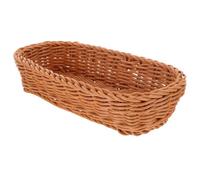 NUOBESTY Panier de Rangement Imitation Rotin Tressé pour Couverts et Baguettes Bac Plastique Organisateur Cuisine Pratique et Facile à Nettoyer