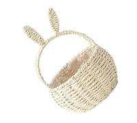 NUOBESTY Panier Tissé Lapin avec Doublure Imperméable Panier de Rangement Portable Léger avec Poignée Multifonction pour Pique- et Stockage
