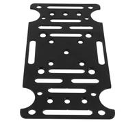 NUOBESTY Panneau de montage de boîte aux lettres en acier carbone noir, structure métallique estampée, surface antidérapante, installation facile, compatible avec plusieurs supports,